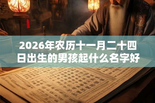 2026年农历十一月二十四日出生的男孩起什么名字好听有寓意？