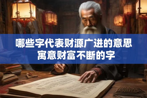 哪些字代表财源广进的意思  寓意财富不断的字