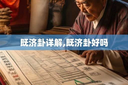 既济卦详解,既济卦好吗