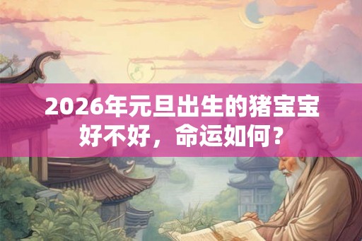 2026年元旦出生的猪宝宝好不好，命运如何？