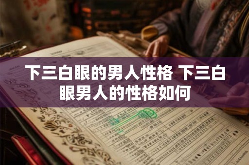 下三白眼的男人性格 下三白眼男人的性格如何