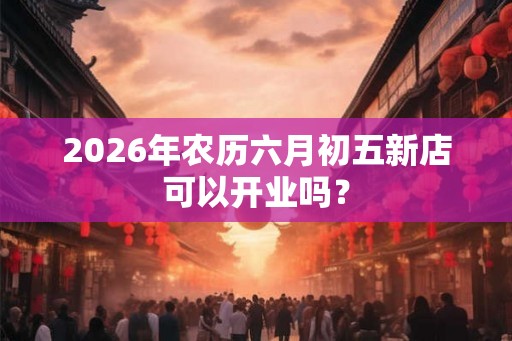 2026年农历六月初五新店可以开业吗? 2026年农历六月初五新店可以开业吗?