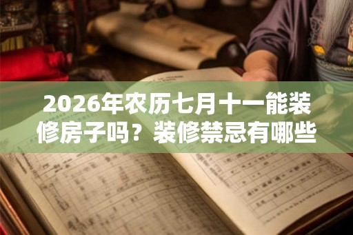 2026年农历七月十一能装修房子吗？装修禁忌有哪些？