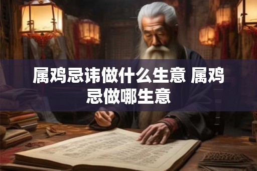 属鸡忌讳做什么生意 属鸡忌做哪生意