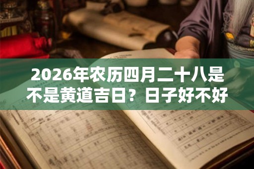 2026年农历四月二十八是不是黄道吉日？日子好不好？