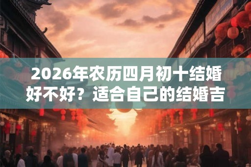 2026年农历四月初十结婚好不好？适合自己的结婚吉日怎么看？