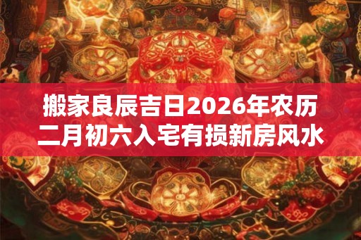 搬家良辰吉日2026年农历二月初六入宅有损新房风水