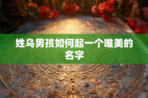 姓乌男孩如何起一个唯美的名字
