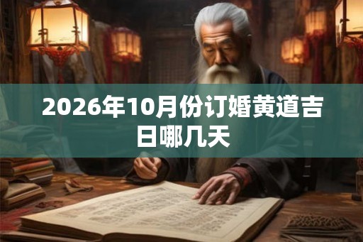 2026年10月份订婚黄道吉日哪几天