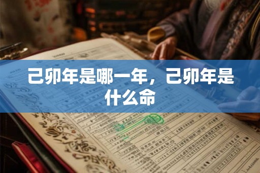 己卯年是哪一年，己卯年是什么命