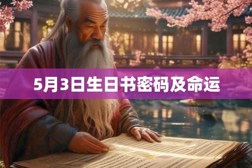 5月3日生日书密码及命运 5月3日生日书密码及命运