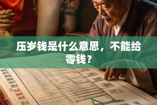 压岁钱是什么意思，不能给零钱？