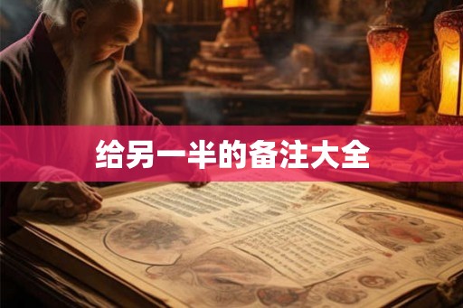 给另一半的备注大全