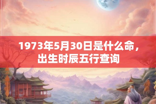 1973年5月30日是什么命，出生时辰五行查询