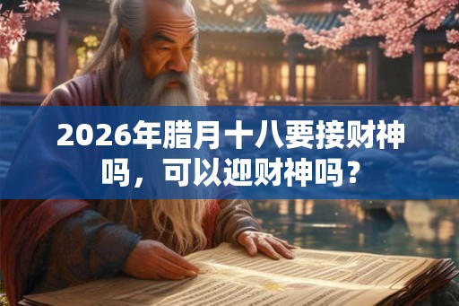 2026年腊月十八要接财神吗，可以迎财神吗？