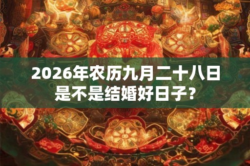2026年农历九月二十八日是不是结婚好日子？