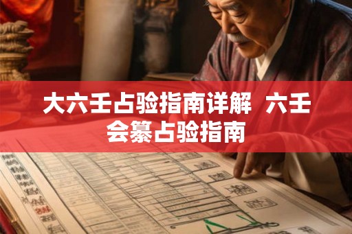 大六壬占验指南详解  六壬会纂占验指南
