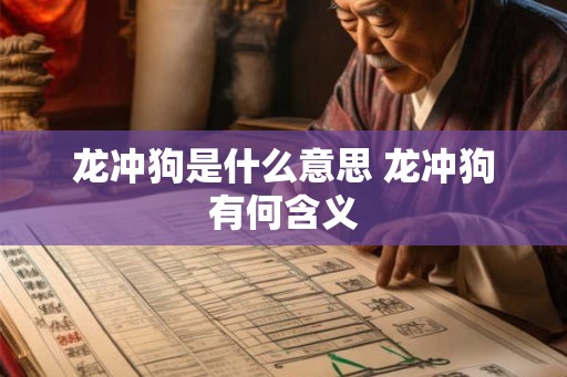 龙冲狗是什么意思 龙冲狗有何含义