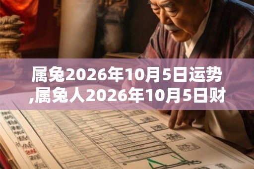 属兔2026年10月5日运势,属兔人2026年10月5日财运,生肖兔2026年10月5日运势