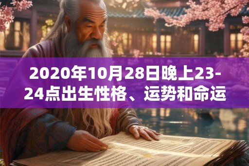 2020年10月28日晚上23-24点出生性格、运势和命运 2020年10月28日晚上23-24点出生性格、运势和命运