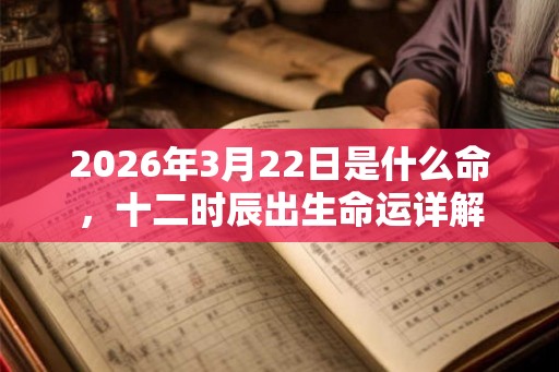 2026年3月22日是什么命，十二时辰出生命运详解