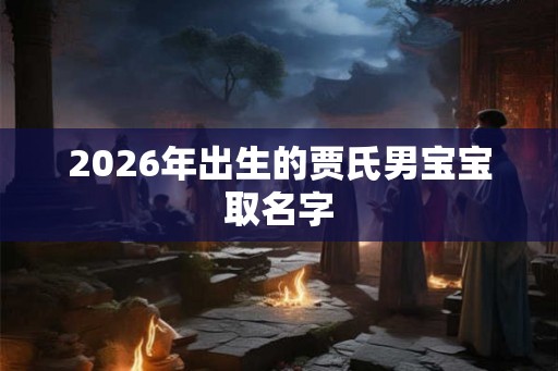 2026年出生的贾氏男宝宝取名字