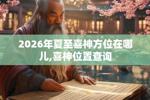 2026年夏至喜神方位在哪儿,喜神位置查询