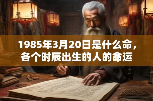 1985年3月20日是什么命，各个时辰出生的人的命运