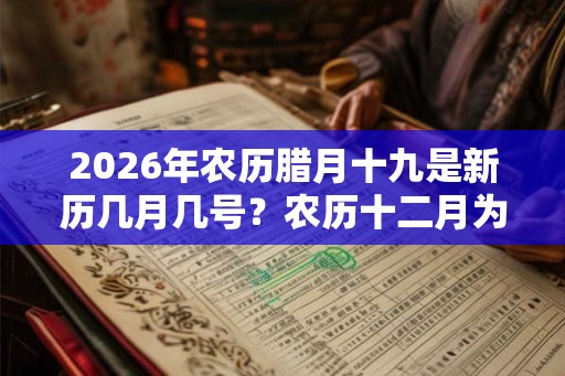 2026年农历腊月十九是新历几月几号？农历十二月为何叫“腊月”？