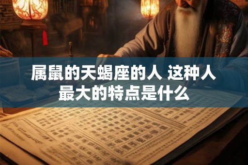 属鼠的天蝎座的人 这种人最大的特点是什么 属鼠的天蝎座的人 这种人最大的特点是什么