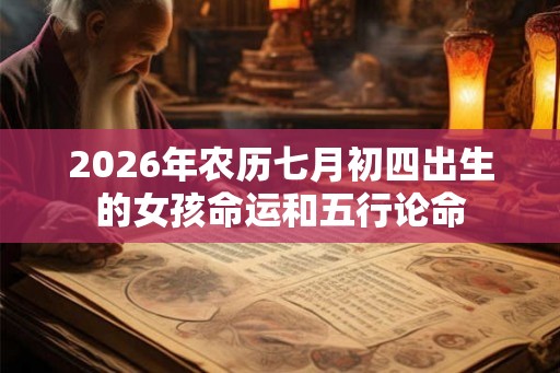 2026年农历七月初四出生的女孩命运和五行论命