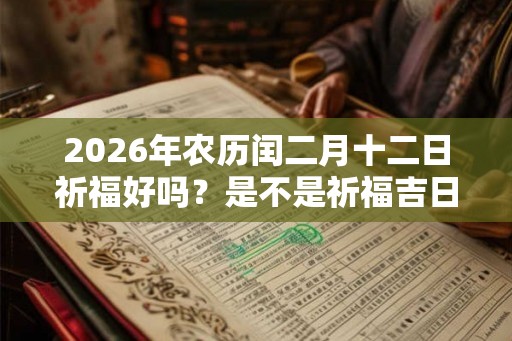 2026年农历闰二月十二日祈福好吗？是不是祈福吉日？