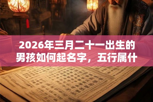 2026年三月二十一出生的男孩如何起名字，五行属什么