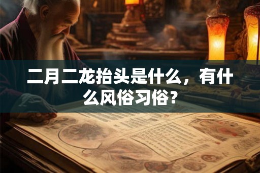 二月二龙抬头是什么，有什么风俗习俗？