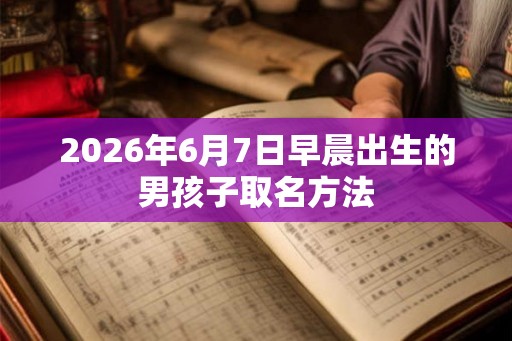 2026年6月7日早晨出生的男孩子取名方法 2026年6月7日早晨出生的男孩子取名方法