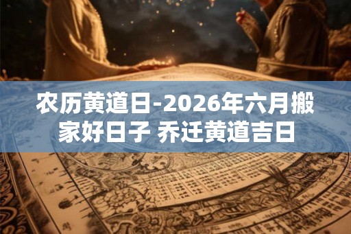 农历黄道日-2026年六月搬家好日子 乔迁黄道吉日
