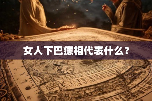 女人下巴痣相代表什么？