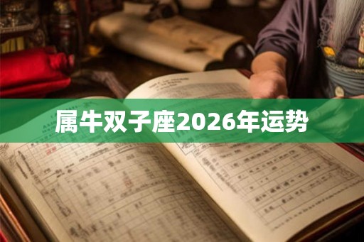 属牛双子座2026年运势