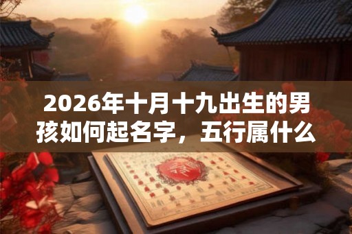 2026年十月十九出生的男孩如何起名字，五行属什么