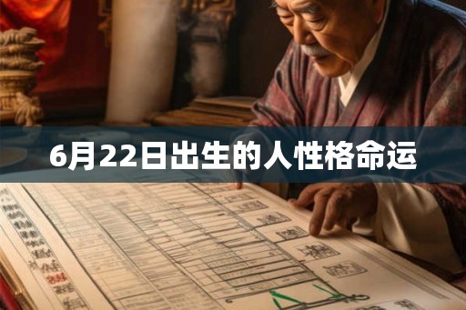 6月22日出生的人性格命运