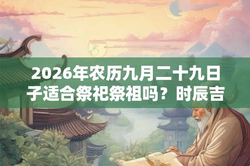 2026年农历九月二十九日子适合祭祀祭祖吗?时辰吉凶如何? 2026年农历九月二十九日子适合祭祀祭祖吗?时辰吉凶如何?