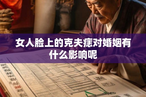 女人脸上的克夫痣对婚姻有什么影响呢
