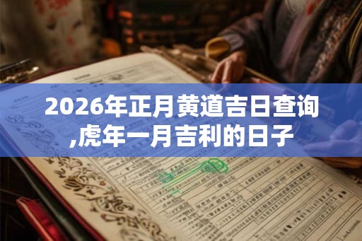 2026年正月黄道吉日查询,虎年一月吉利的日子