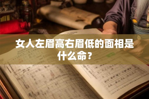 女人左眉高右眉低的面相是什么命？
