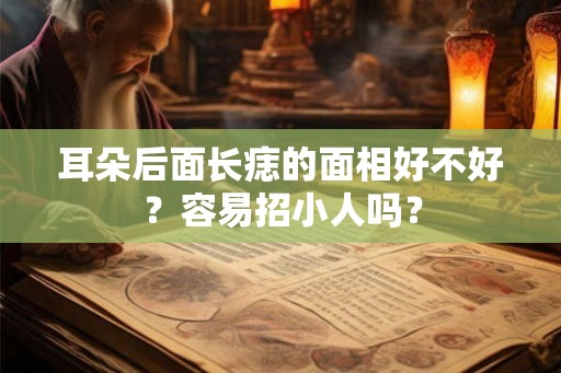 耳朵后面长痣的面相好不好？容易招小人吗？