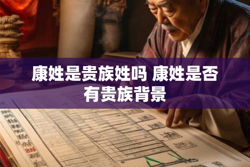 康姓是贵族姓吗 康姓是否有贵族背景