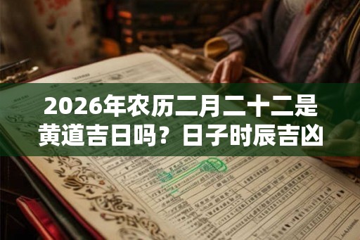 2026年农历二月二十二是黄道吉日吗？日子时辰吉凶？