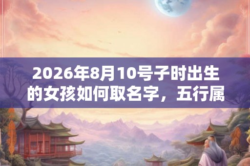 2026年8月10号子时出生的女孩如何取名字，五行属什么