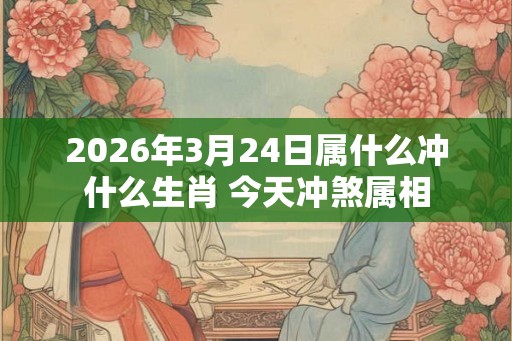 2026年3月24日属什么冲什么生肖 今天冲煞属相