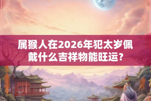 属猴人在2026年犯太岁佩戴什么吉祥物能旺运? 属猴人在2026年犯太岁佩戴什么吉祥物能旺运?